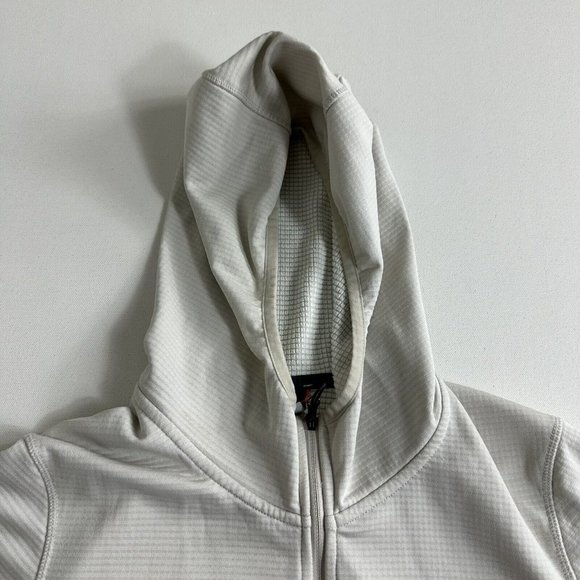 Merrell Super Soft Full Zip Fleece Hoodie Jacket Ivory Womens Size Medium Active - Picture 4 of 8